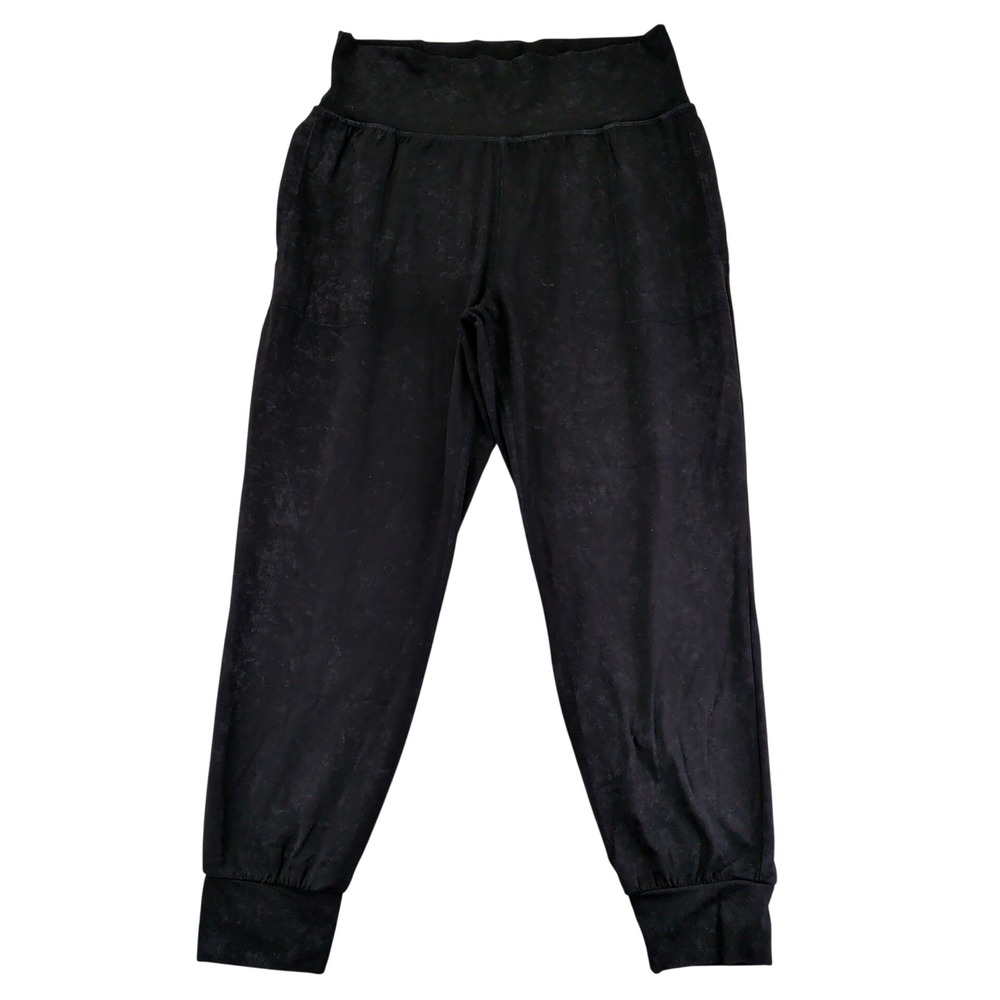 Athleta Black Textured Jogger Pants Women's Size Large‎ Relaxed Fit Activewear